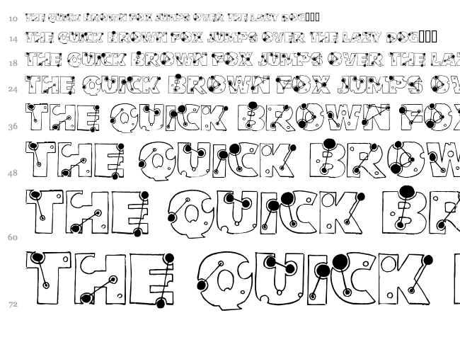 Split the Atom font waterfall